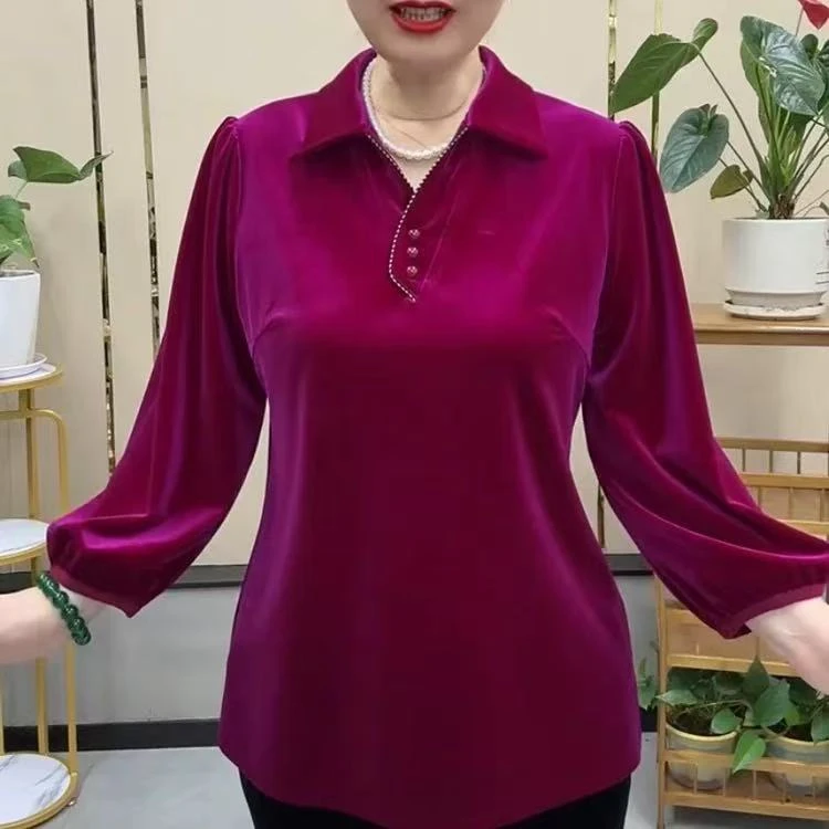 高端韩国钻石绒小衫CZ-三粒扣肥袖