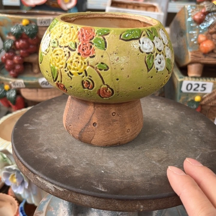 紫砂花盆粗陶材质多肉花盆