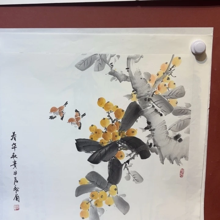 国画听兰老师花鸟