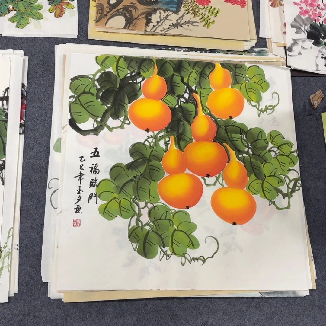 国画68×68手绘画画画