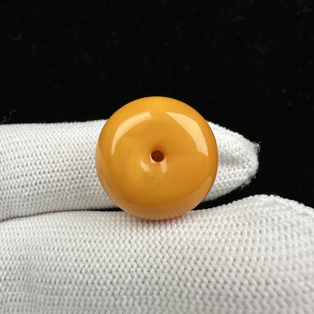 B9193天然俄料老蜜蜡平安扣18x9mm 2.2克 一物一图 支持鉴定