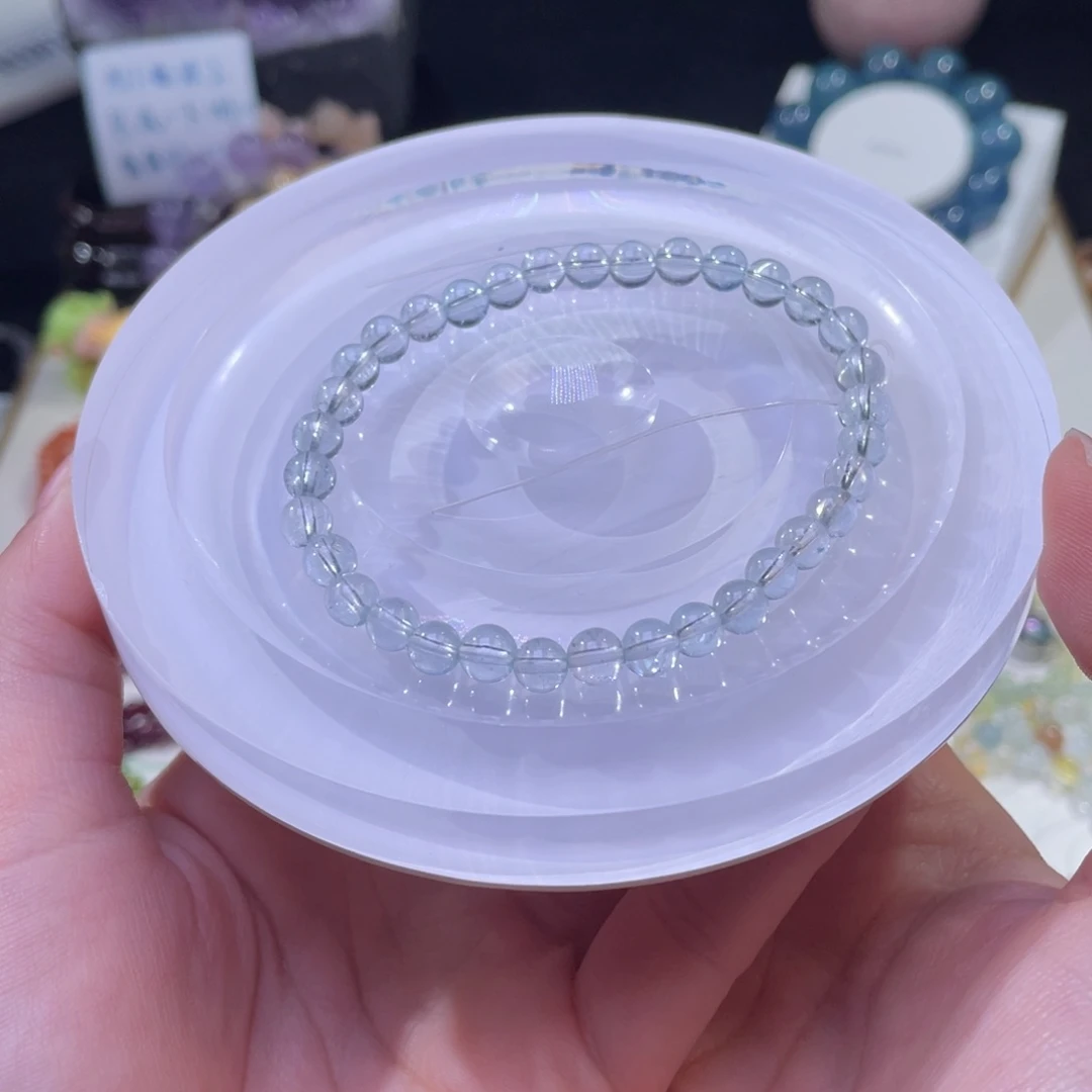 未镶嵌手链水晶冰川蓝海蓝宝5+