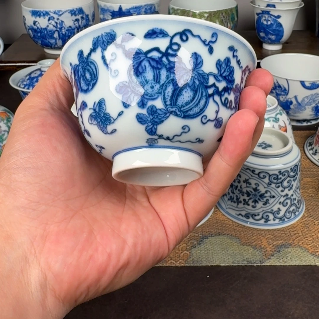 一***爹现代手工手绘茶器
