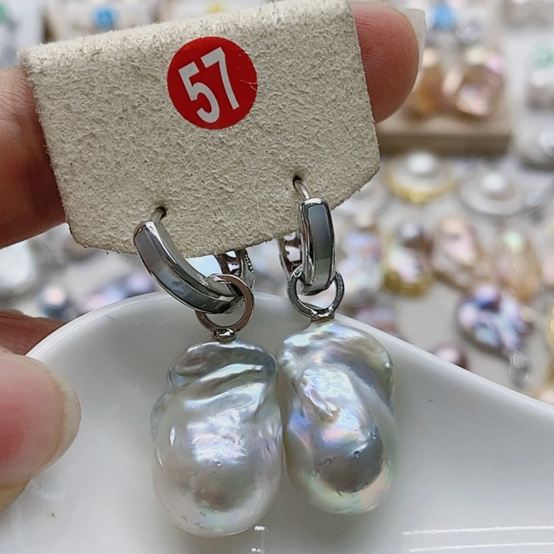 【闪购商品】淡水珍珠耳饰银S925镶嵌