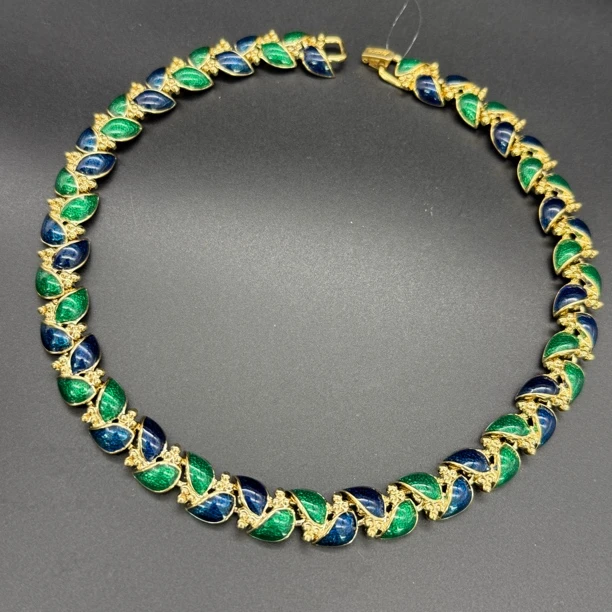 合金珐琅项链 Vendome珐琅重工项链【臻果中古】真中古非复刻海淘