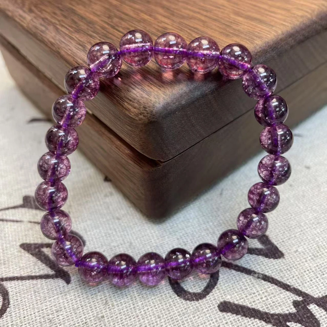 紫幽灵水晶8m手链-12WQ1629