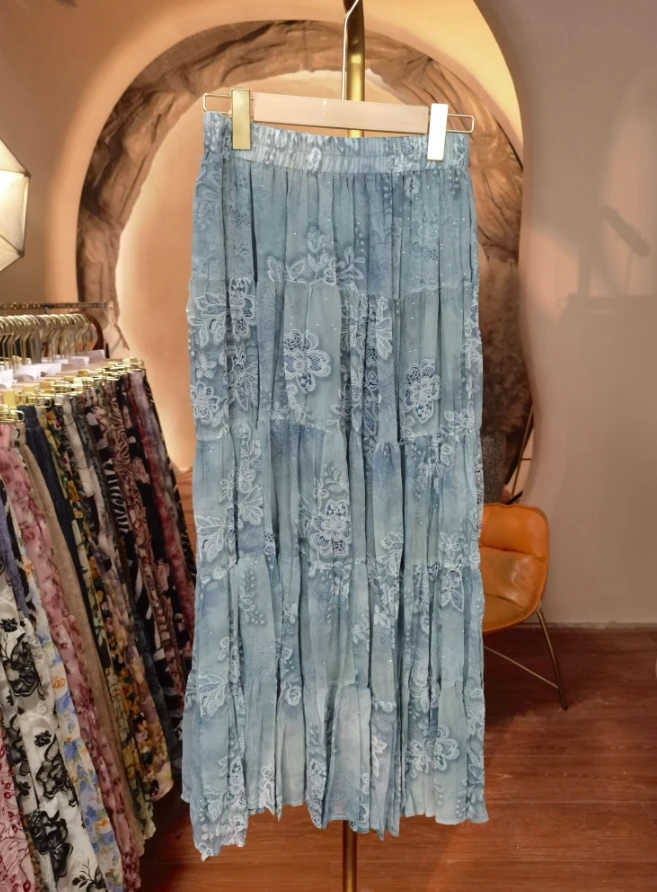 905 夏日风情2025夏季新款气质显瘦小众半身裙Y1325