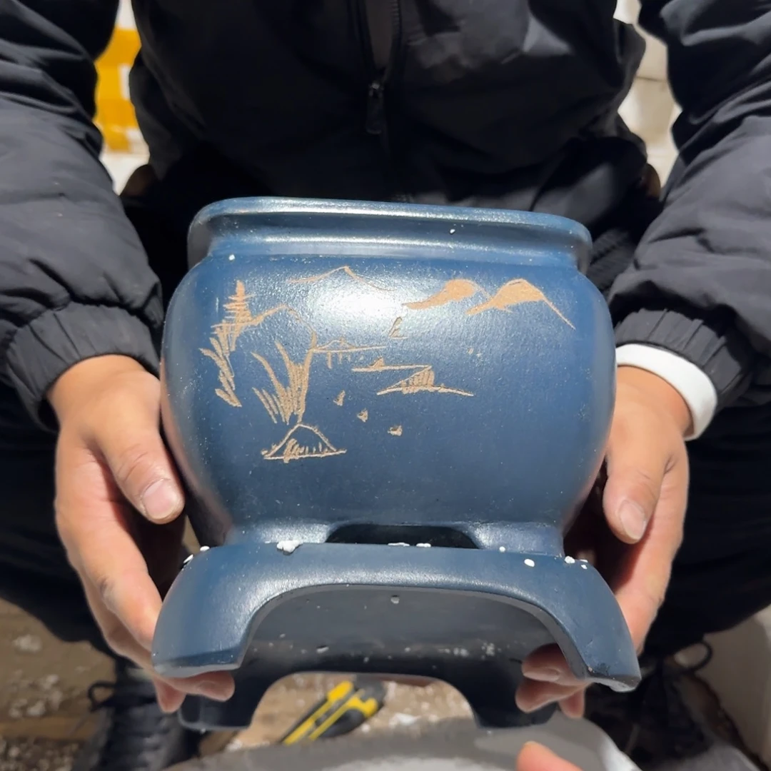 紫砂花盆瑕疵是我自己