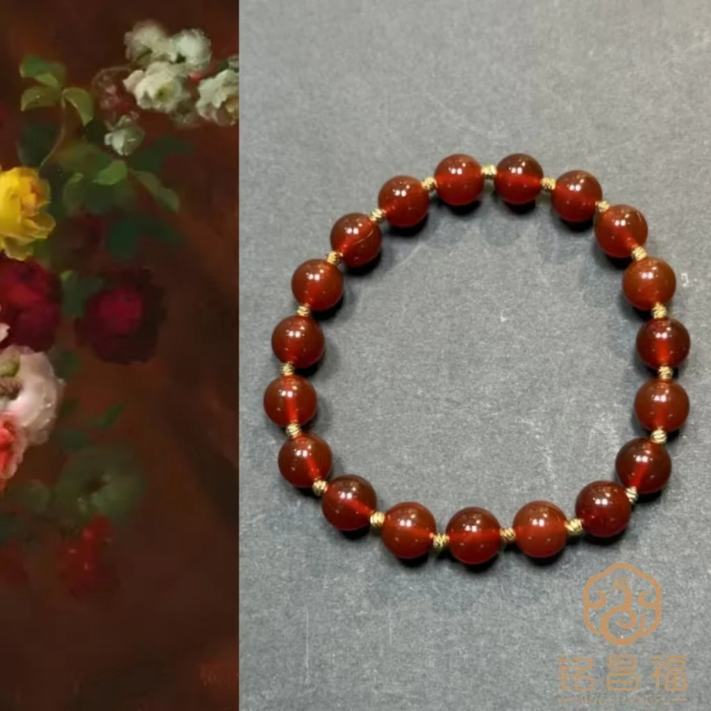 【宠粉福利】精品天然红玛瑙手串（8mm）521-5