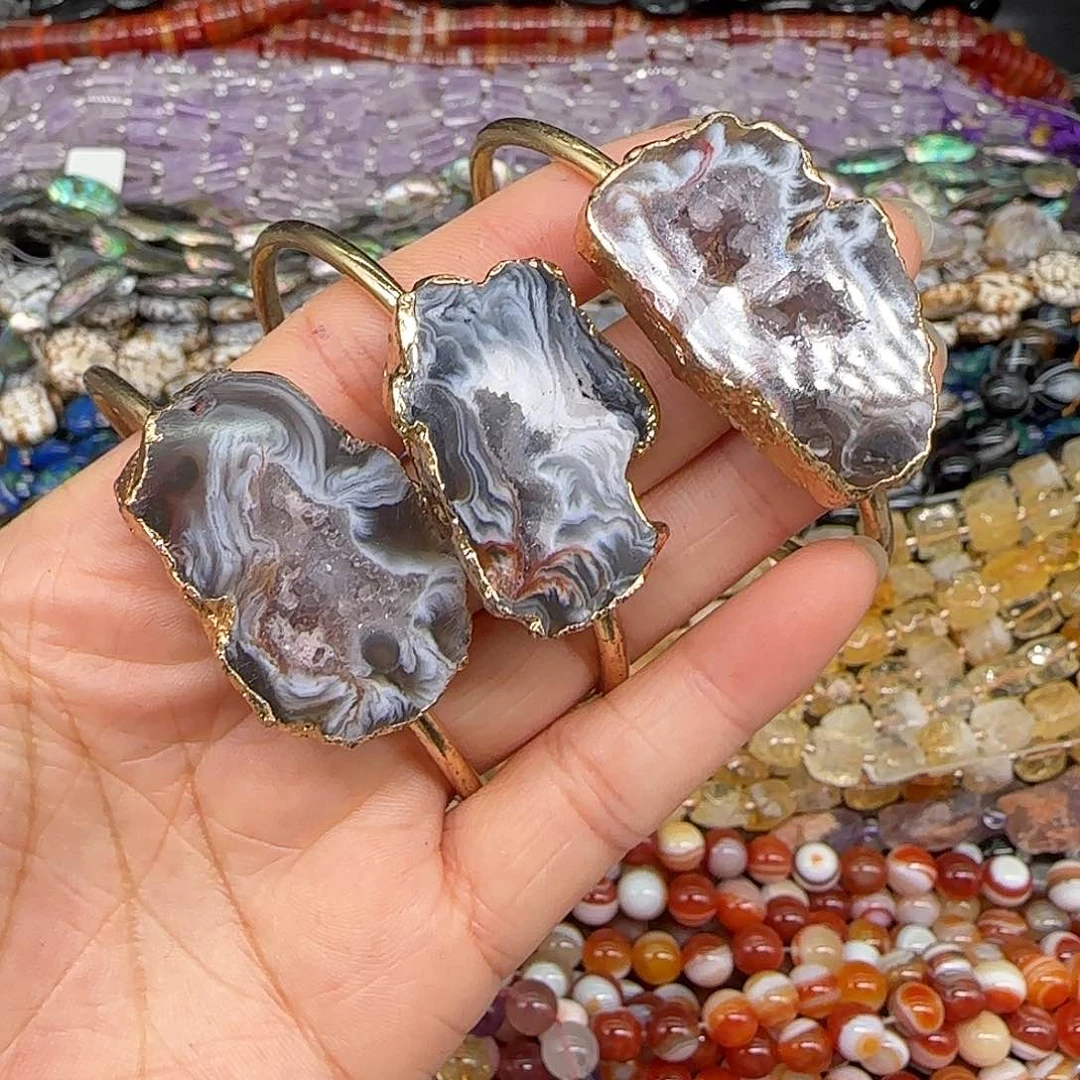 玛瑙/玉髓合金珠宝半成品波斯湾玛瑙一个