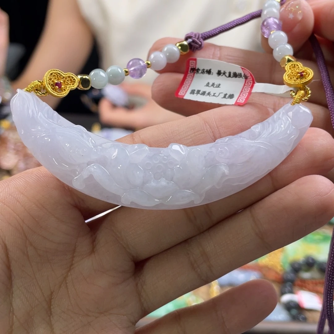 翡翠未镶嵌颈饰代编织