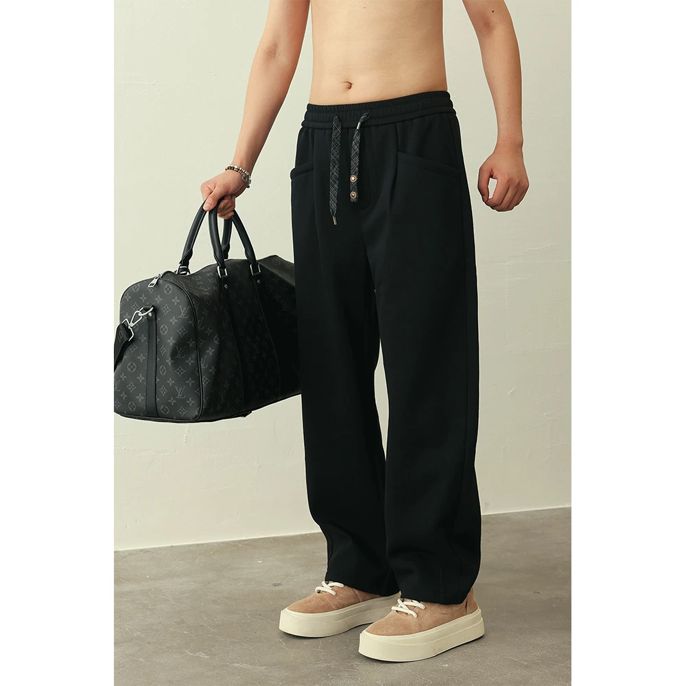 秋冬新款加绒无绒两版本可选运动宽松直筒休闲长裤F1035