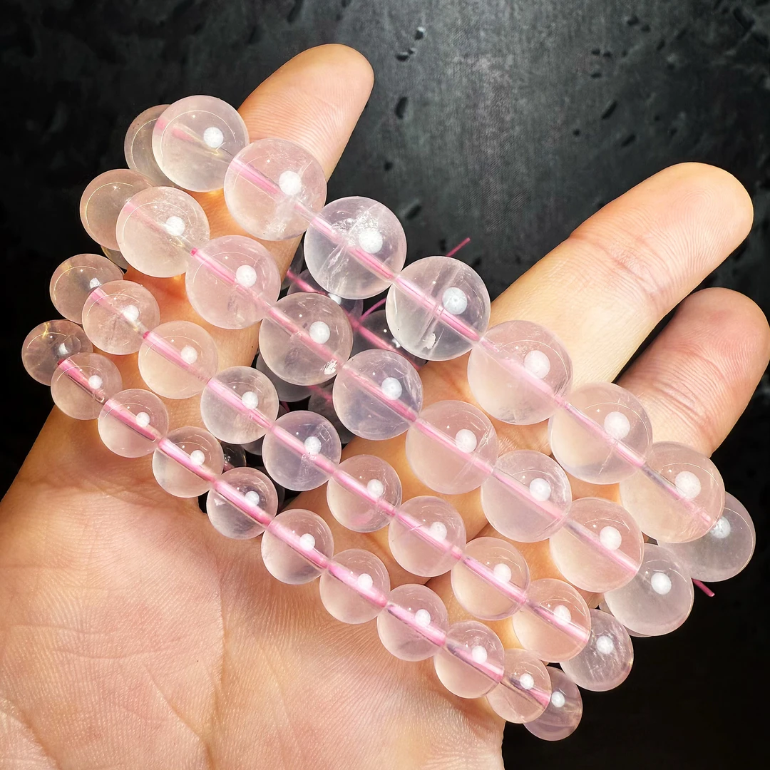 非金属玻璃吊坠 YS686 粉色玻璃圆球单圈SC