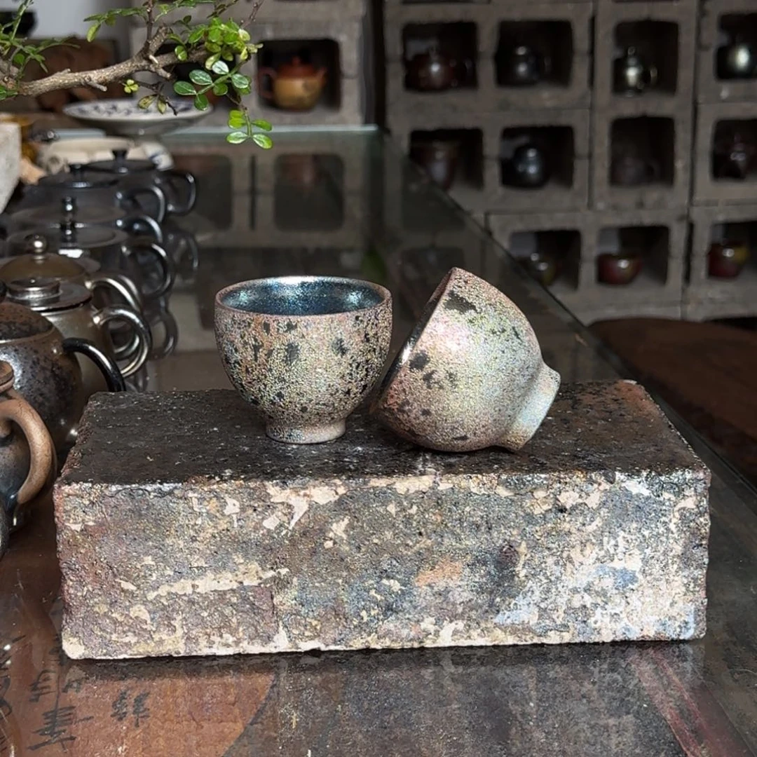 建水紫陶紫泥柴烧茶具主人杯