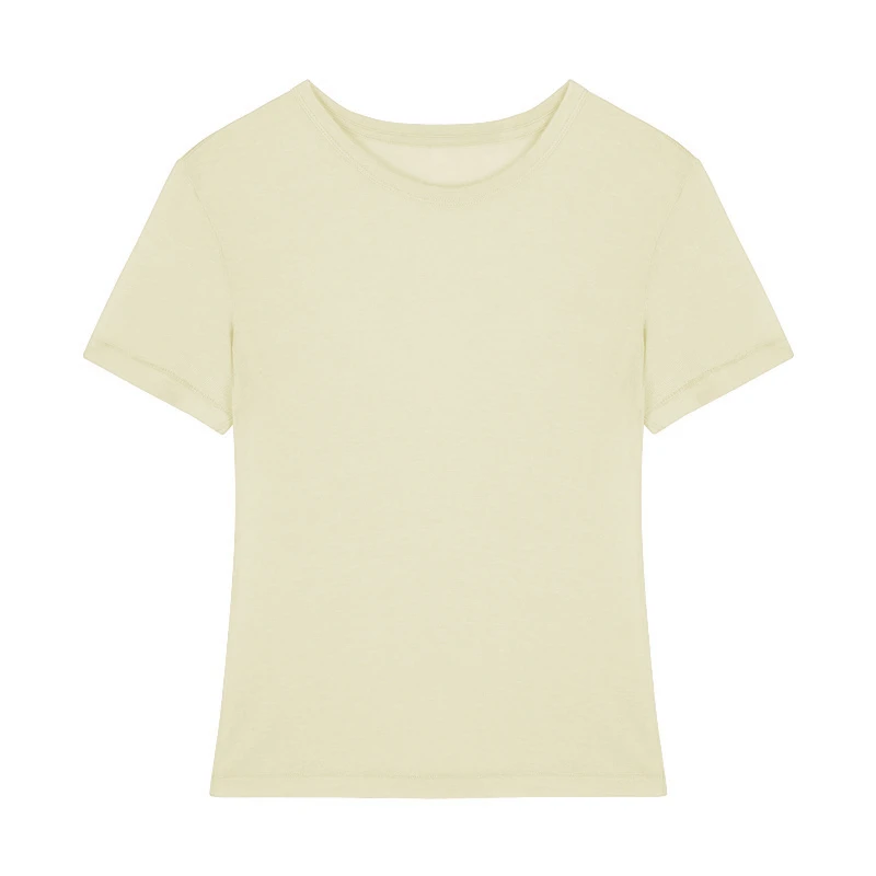 【宅】江天丝羊绒T恤女士软糯C25D05