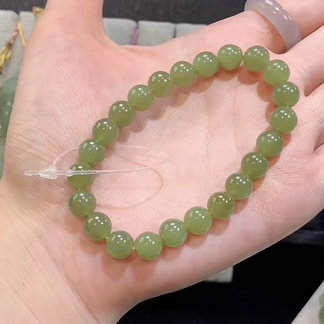 天然和田玉QH08A青黄口和田玉珠子妈妈轻奢时尚素圈多样性发其一