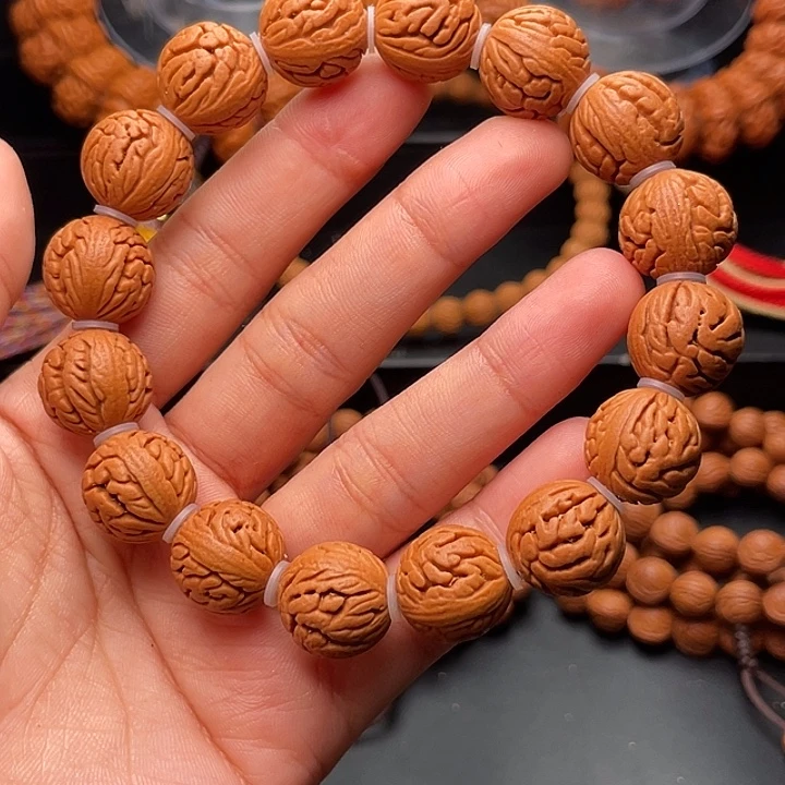 桃核手串精品绣球手串1.5