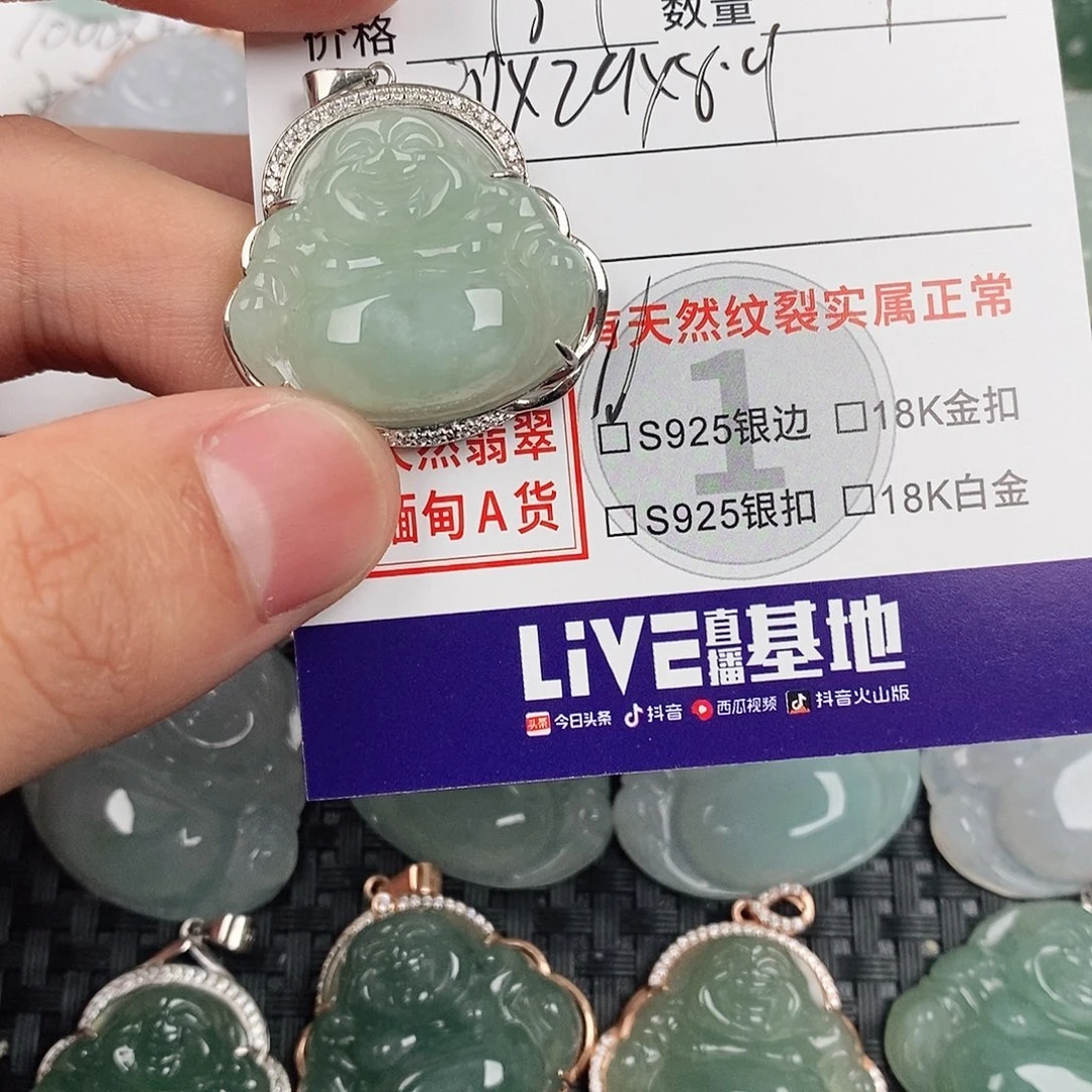 翡翠银S925镶嵌颈饰