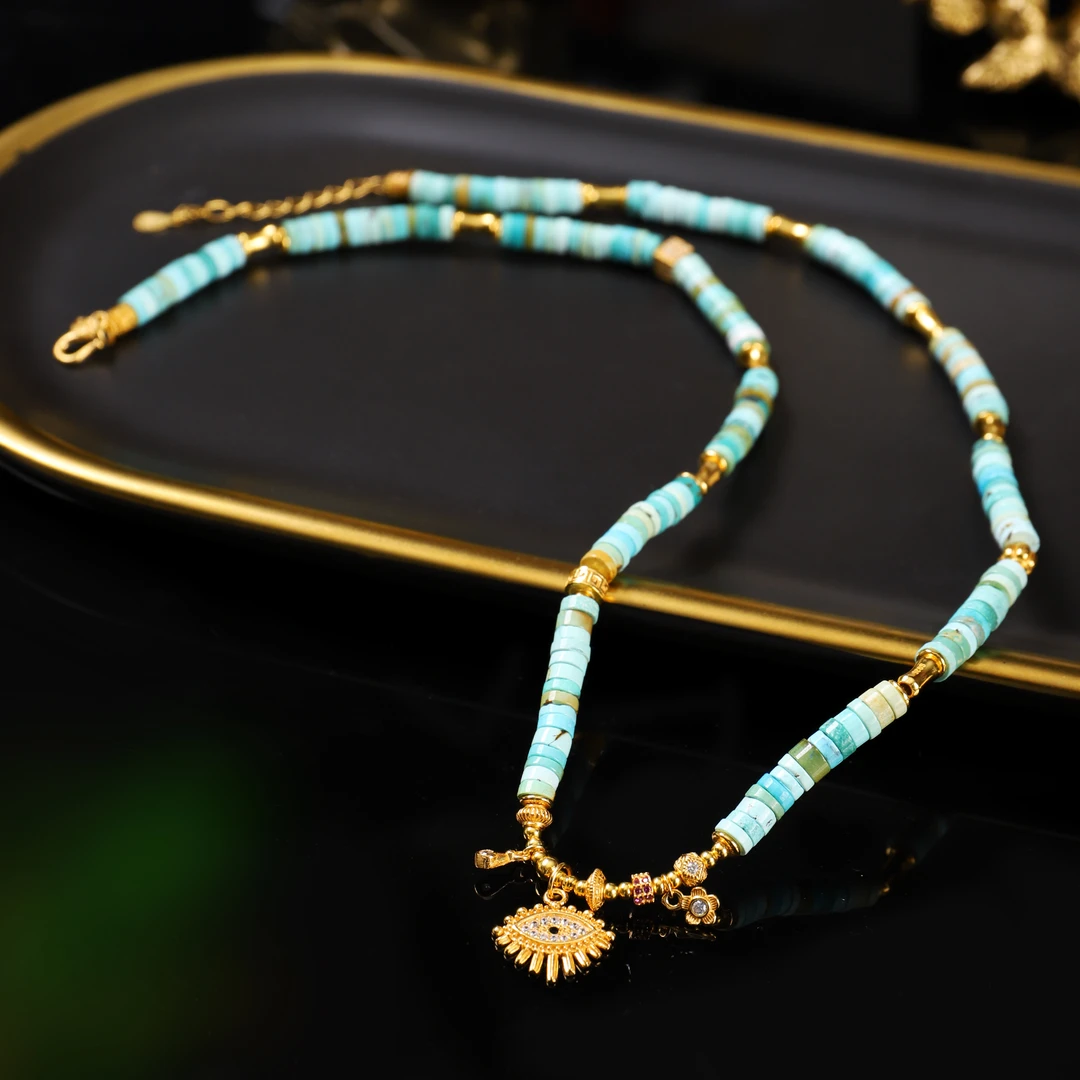 绿松药片大眼项链-多样性发其一