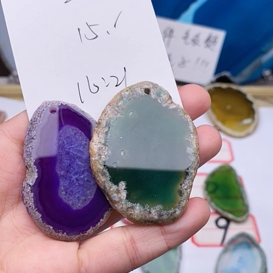 玛瑙/玉髓颈饰未镶嵌豆*