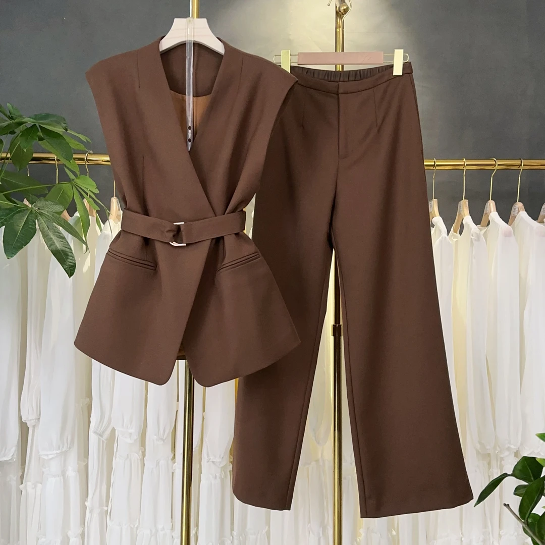 【RG2393】2025年秋冬新款时尚气质百搭减龄显瘦套装