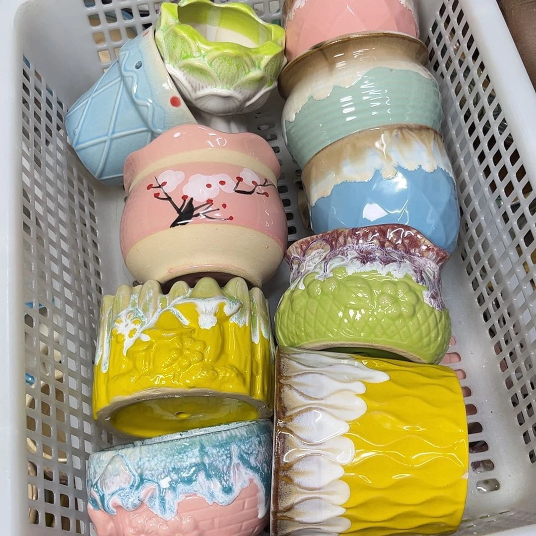 陶瓷花盆特价上新口8-10厘米