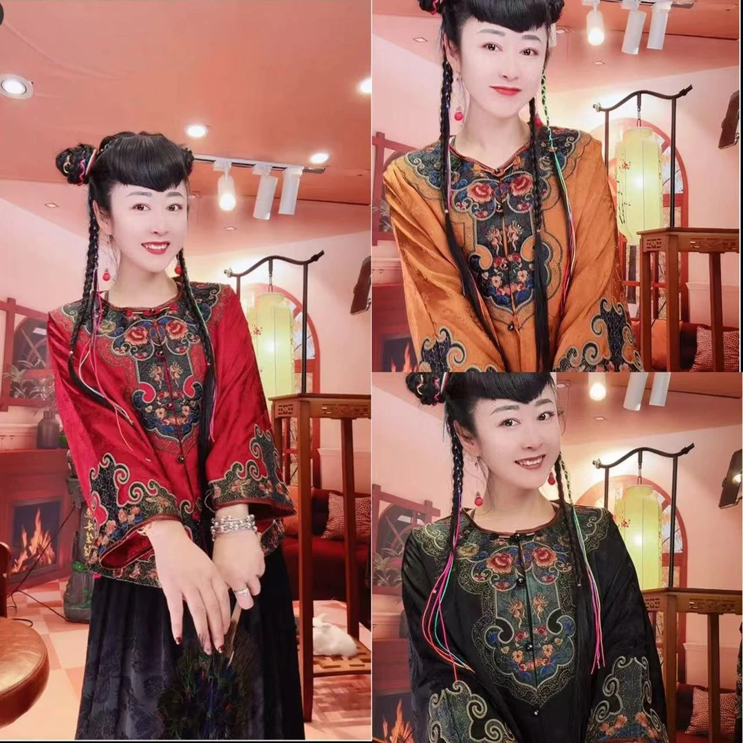 唐汉布依女装上衣外套刺绣团花HYD