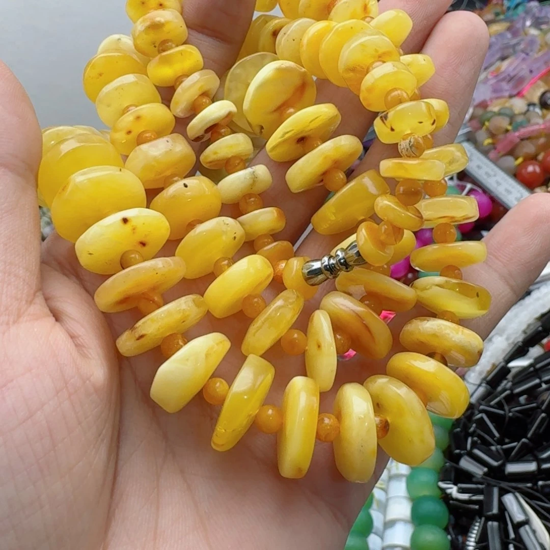 玛瑙/玉髓合金珠宝半成品爱****9蜜蜡塔链