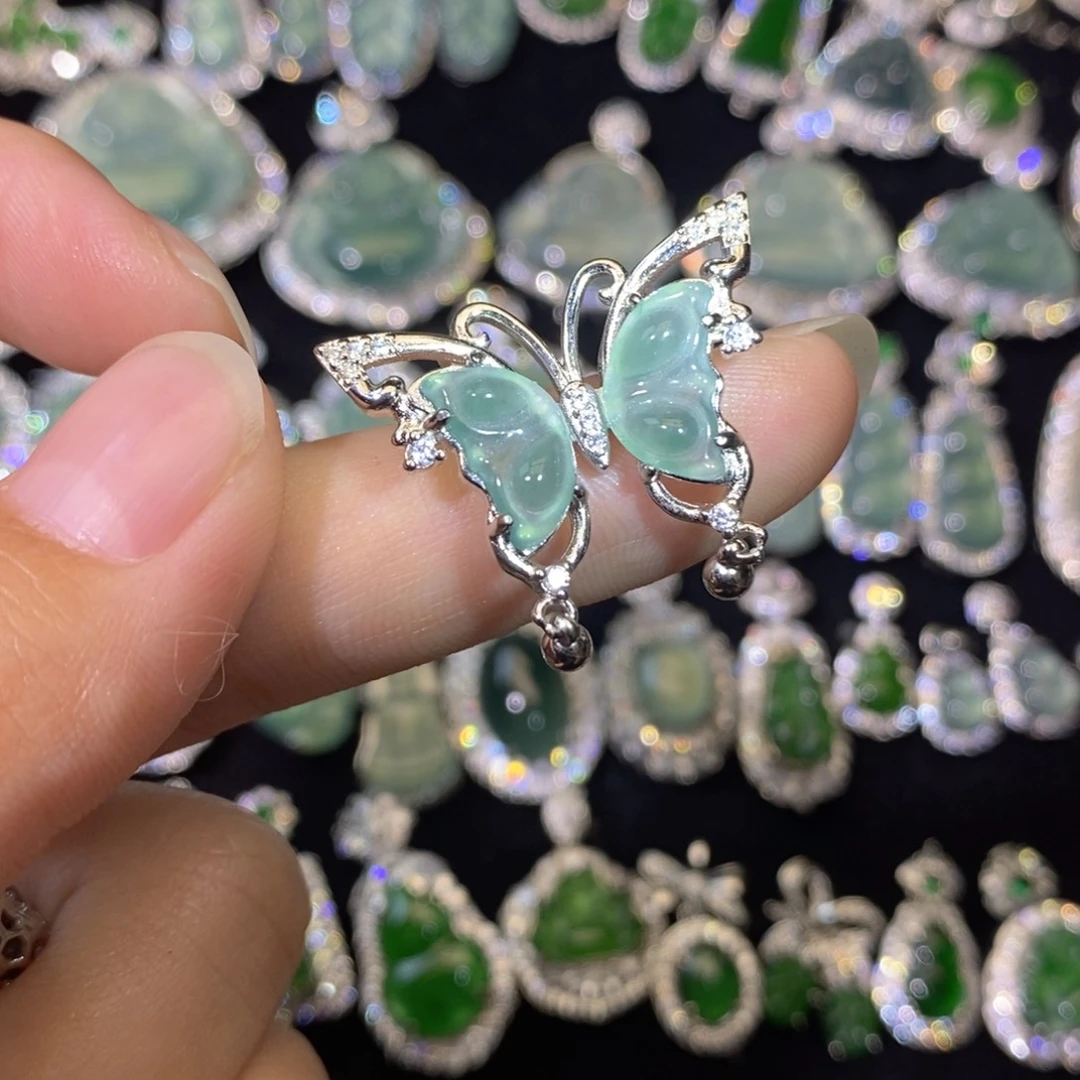 翡翠未镶嵌颈饰天然