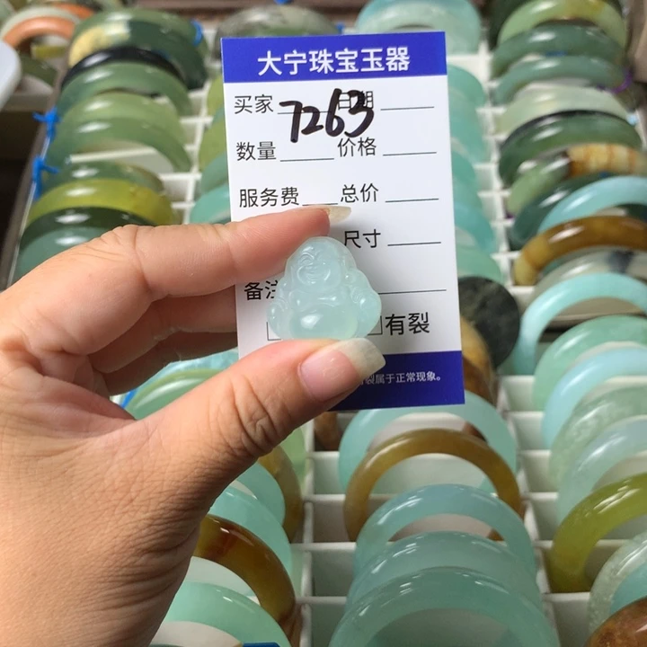 未镶嵌蛇纹石玉颈饰7263