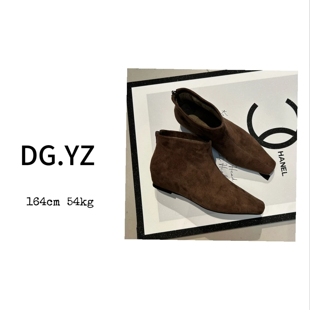 【樱子家】2518F秋冬雅丹风气质绒面内增高尖头短靴