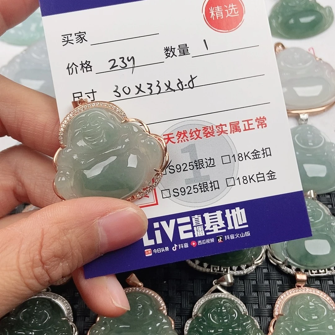 翡翠银S925镶嵌颈饰