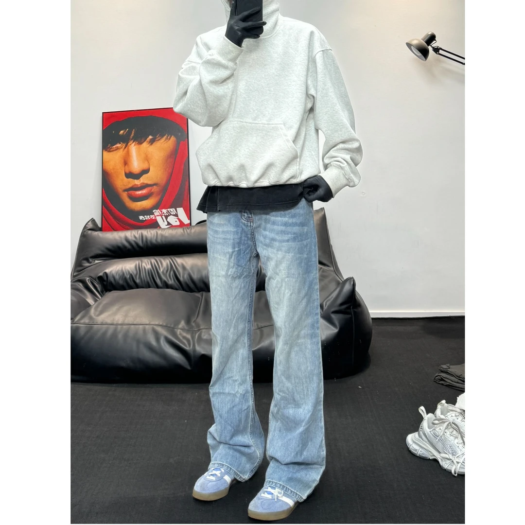 暗夜买手浅蓝微喇叭牛仔裤11-7个别瑕介意请别拍谢谢