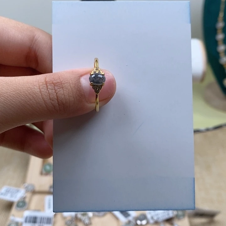 翡翠戒指银S925镶嵌11111