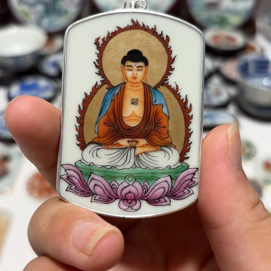 国***舍瓷片精品挂件一个