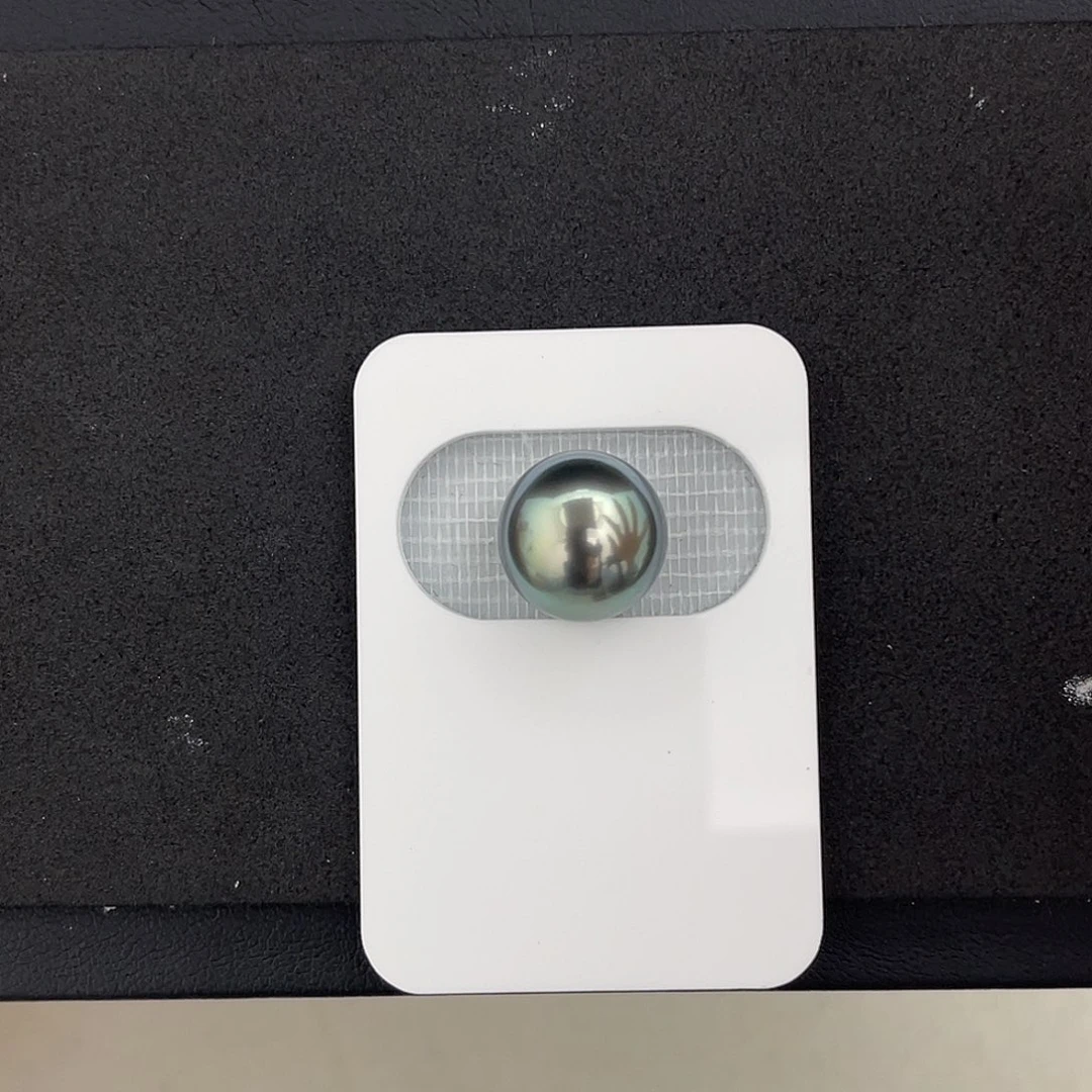 定制海水珍珠未镶嵌裸珠正圆极光大溪地炫彩12-13mm