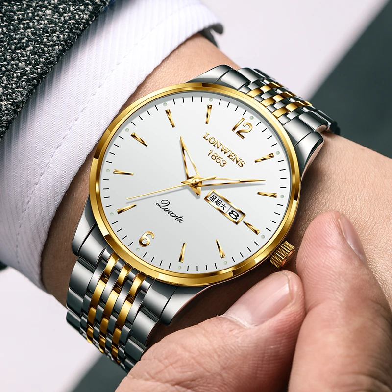 LONWENS手表男士机械表名牌正品男款爆款2025新款高端高级感男表