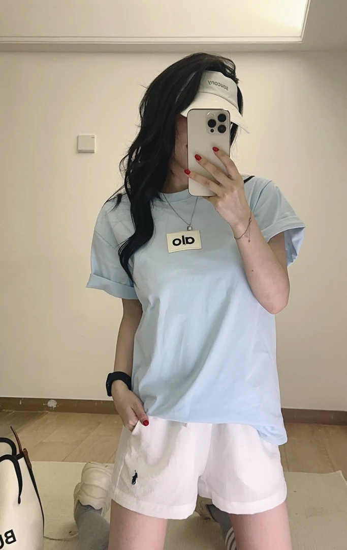 抗皱短袖简约阿咯休闲风时尚落肩袖印花T恤休闲夏季