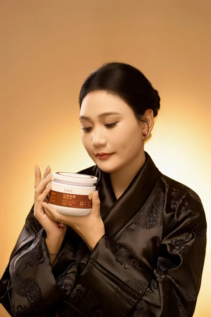 红茶冻膜滋养修护面膜深层保湿护肤品