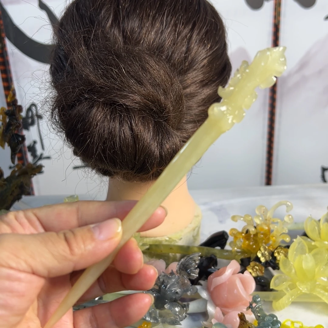 蛇纹石玉未镶嵌发饰