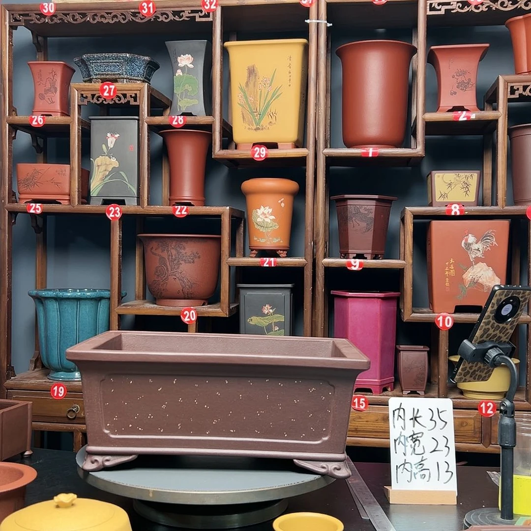 紫砂花盆洪*紫砂马槽