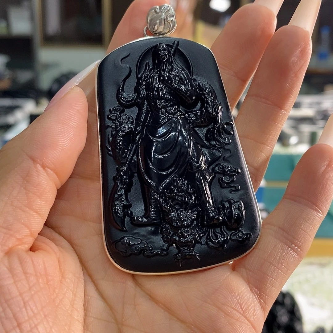 苹***果蛇纹石玉银S925镶嵌吊坠