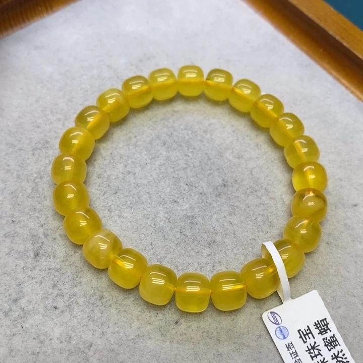 蜜蜡裸石未镶嵌手串