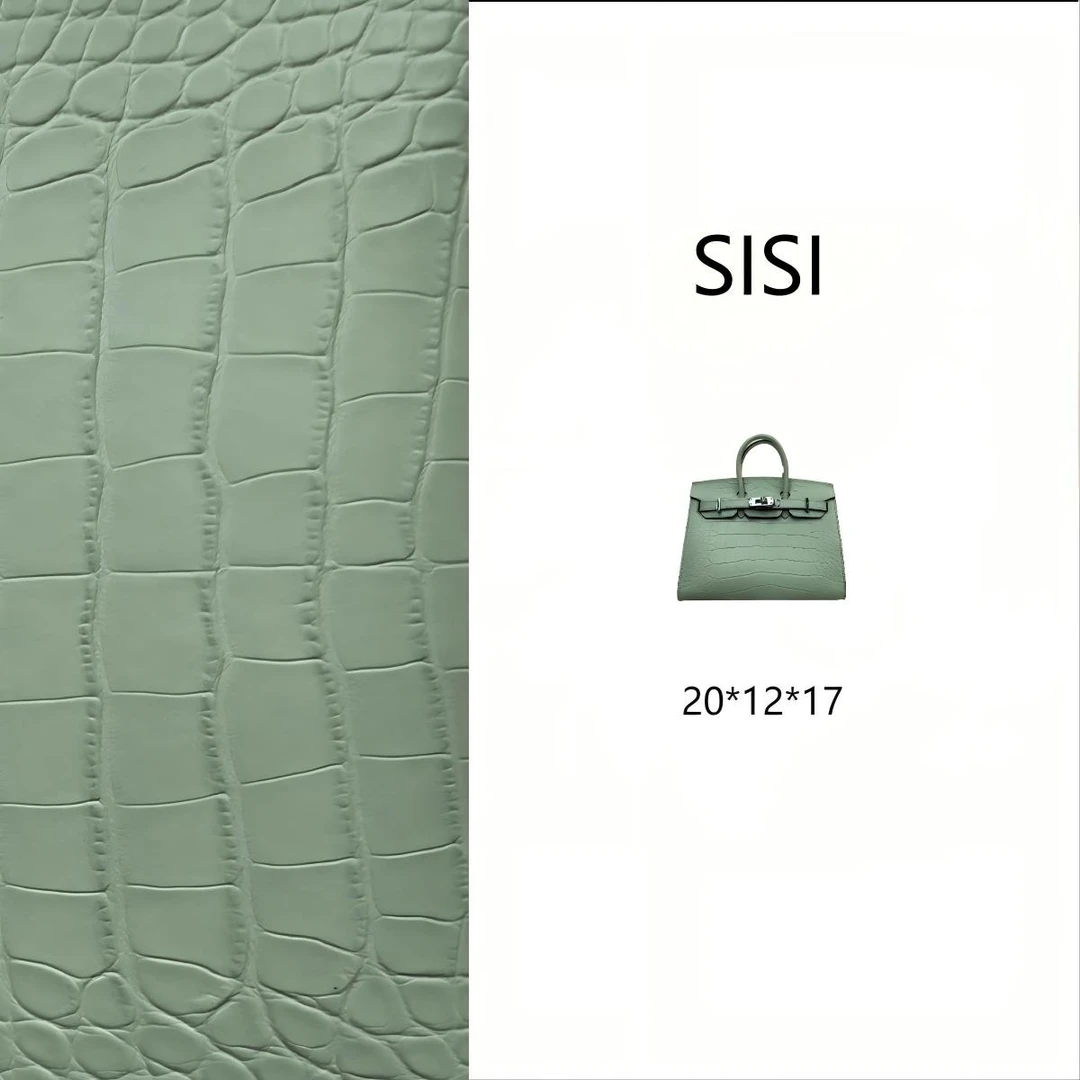 【尺寸：20*12*17】SISI原创设计真皮女包 铂金20-牛油果绿