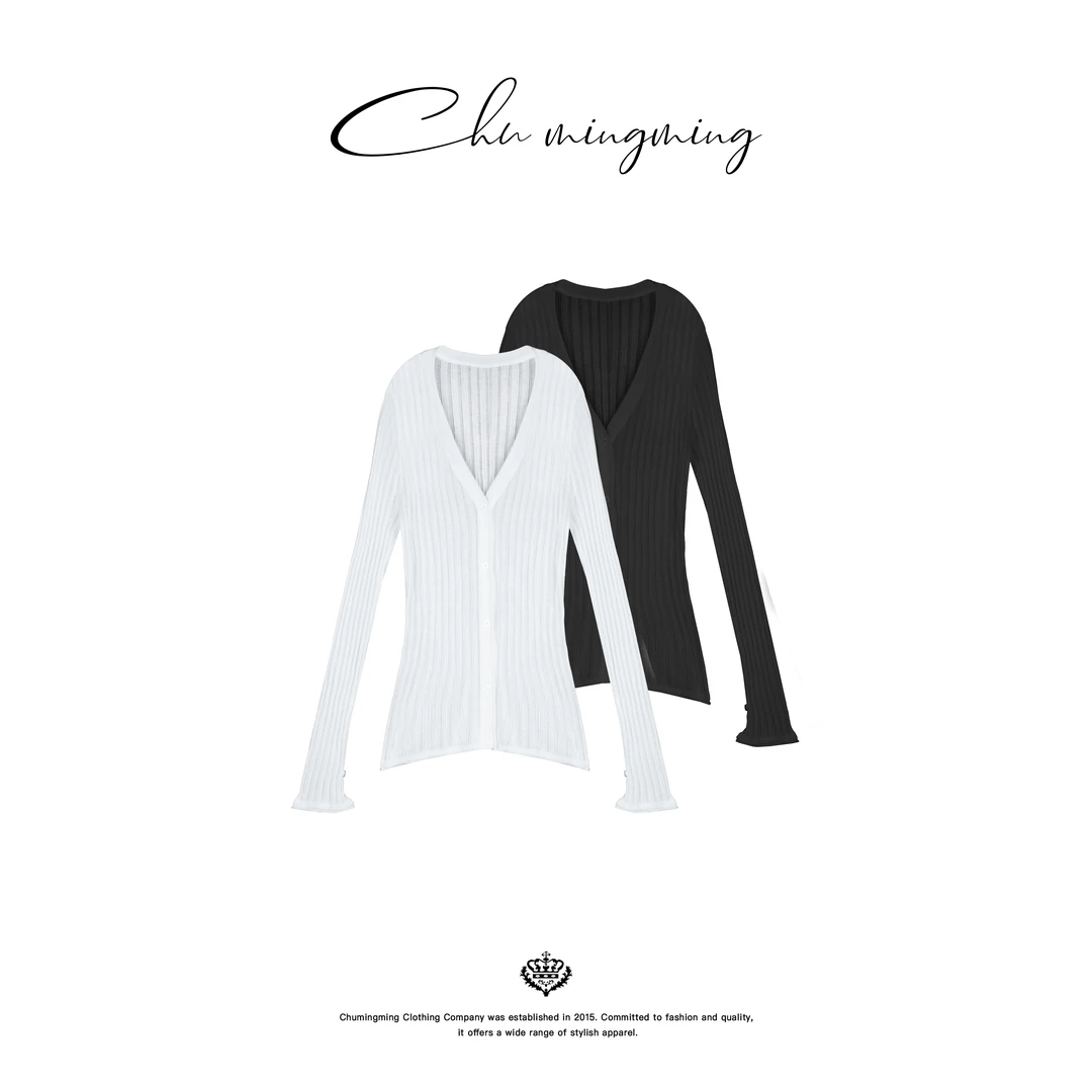 【CHU/2025SSNEW】《泡芙》竖条开衫CD2563