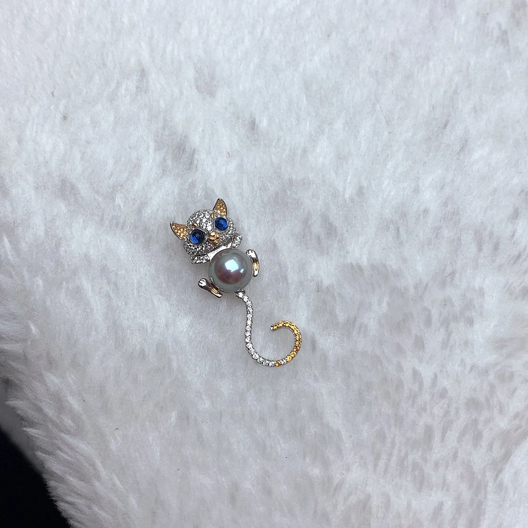 ****光淡水珍珠银S925镶嵌吊坠(不含链)