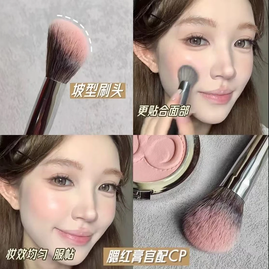 液体腮红天命刷!小扫把腮红刷斜坡面点彩刷便携化妆师专用修容刷~