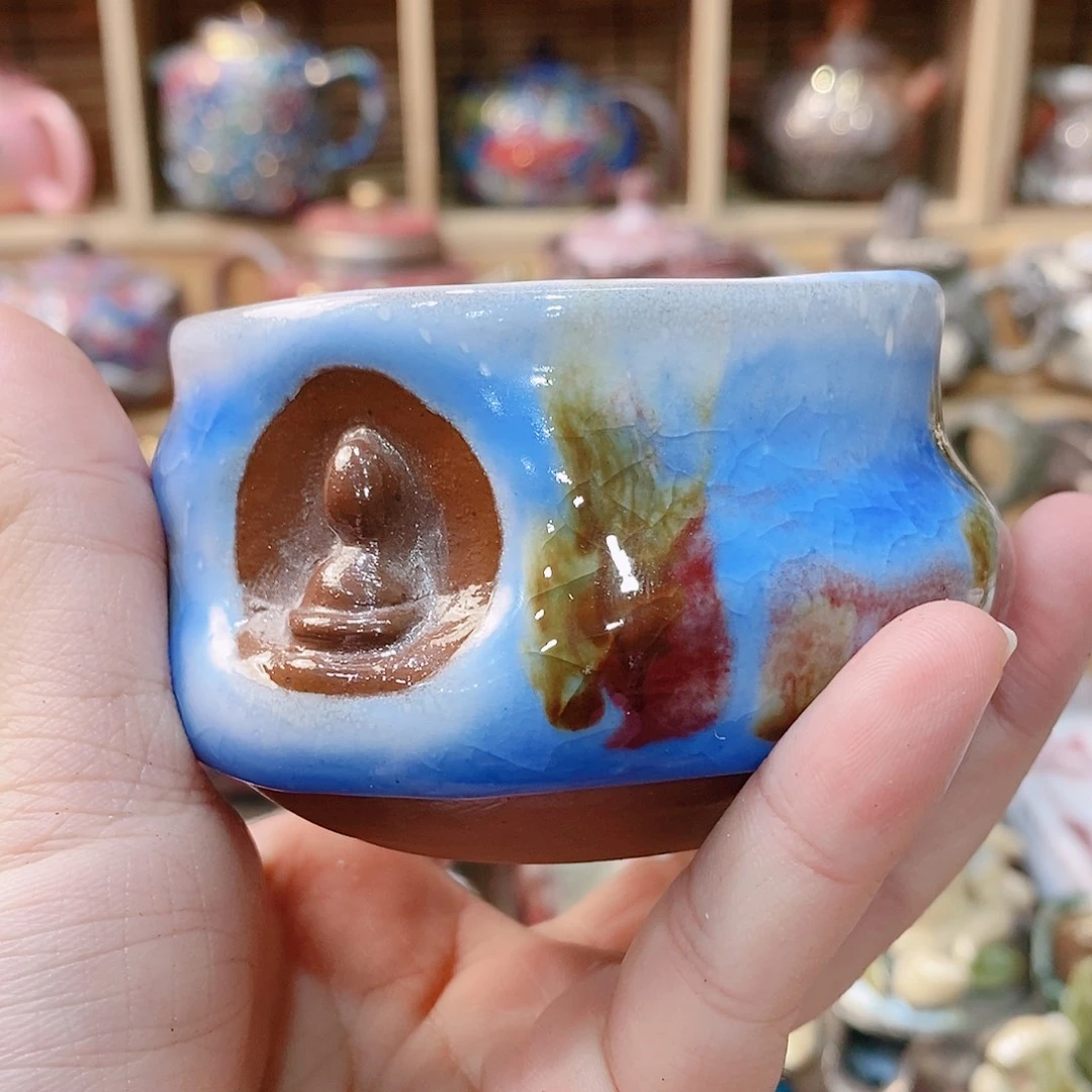 粗陶志野柴烧茶器