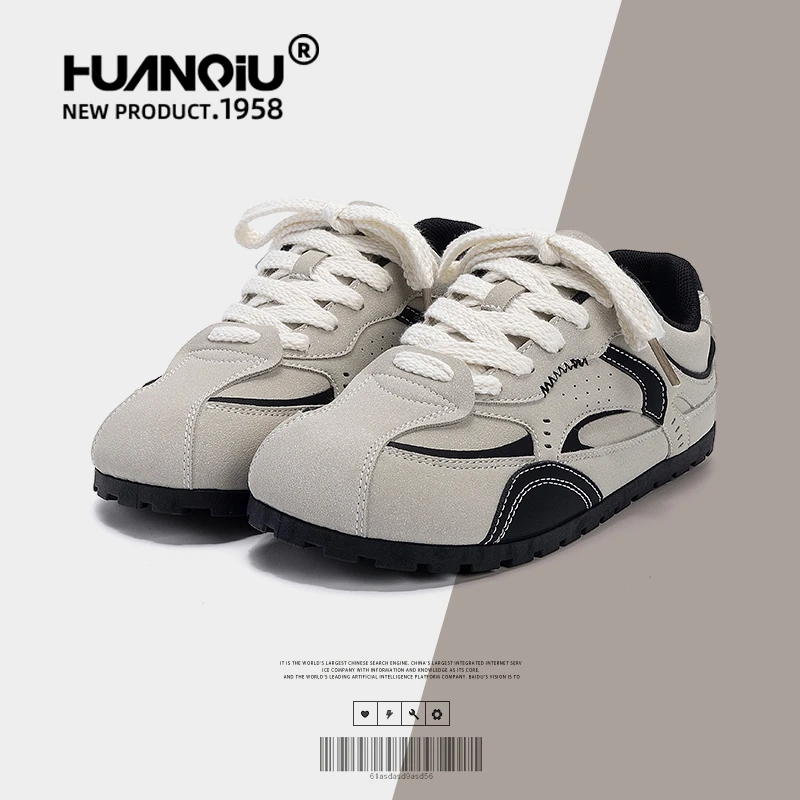 环球女鞋内增高德训鞋女款2025新款爆款小众原创户外百搭休闲板鞋