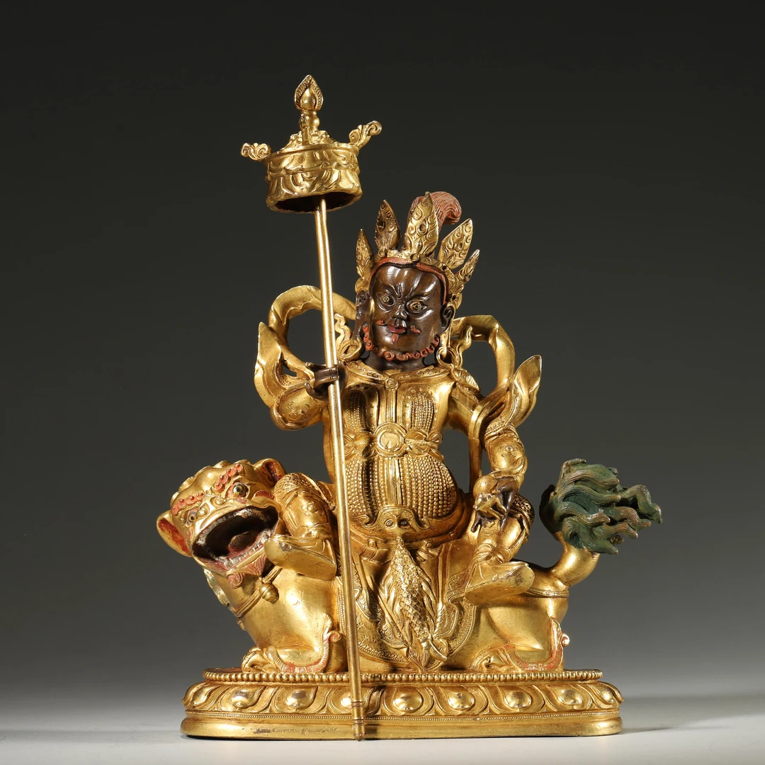 Lot28 清代 铜鎏金黄财神像